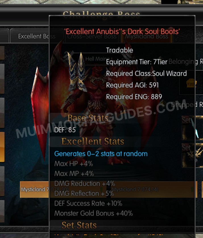Screenshot of Excellent Anubis's Dark Soul Boots