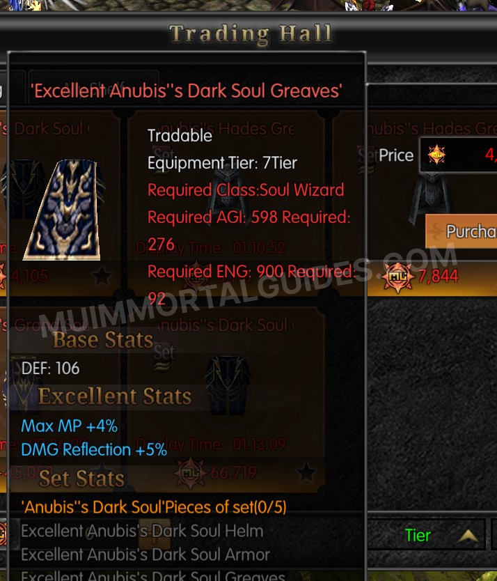Screenshot of Excellent Anubis's Dark Soul Greaves