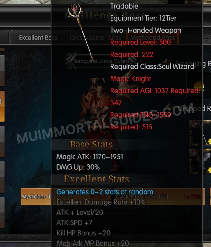 Screenshot of Excellent Anubis's Darkangel Rod