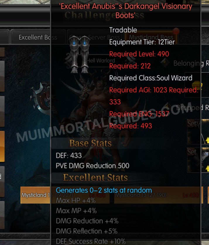 Screenshot of Excellent Anubis's Darkangel Visionary Boots