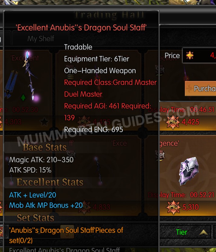 Screenshot of Excellent Anubis's Dragon Soul Staff