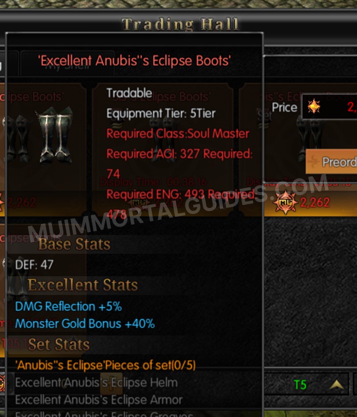 Screenshot of Excellent Anubis's Eclipse Boots
