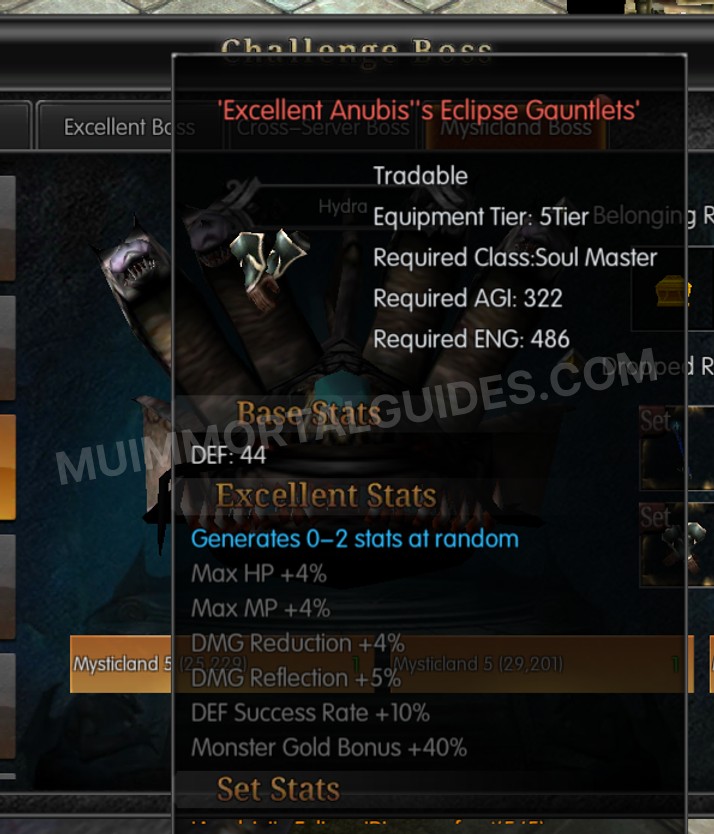 Screenshot of Excellent Anubis's Eclipse Gauntlets