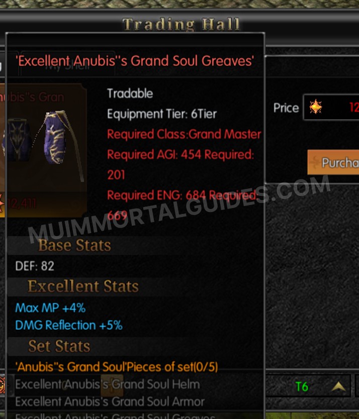 Screenshot of Excellent Anubis's Grand Soul Greaves
