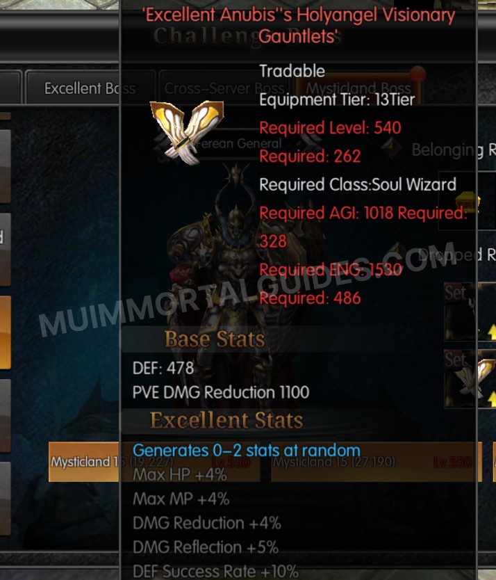 Screenshot of Excellent Anubis's Holyangel Visionary Gauntlets