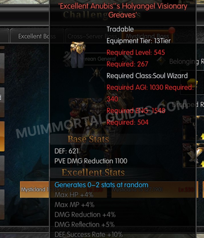 Screenshot of Excellent Anubis's Holyangel Visionary Greaves