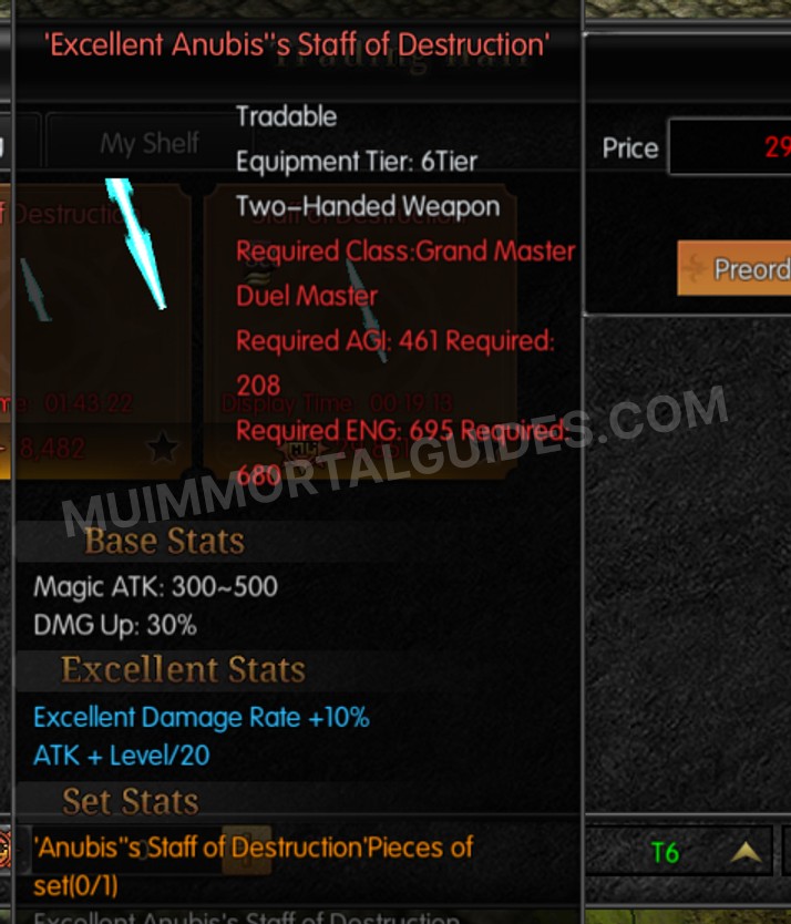 Screenshot of Excellent Anubis's Staff of Destruction