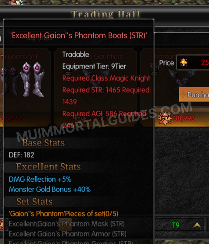 Screenshot of Excellent Gaion's Phantom Boots (STR)