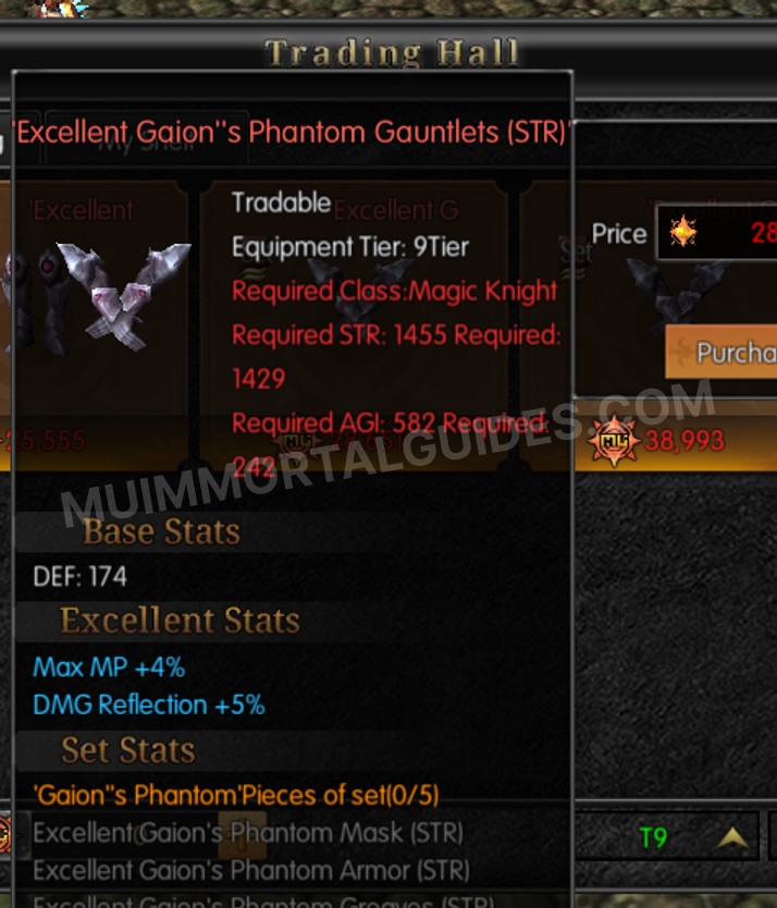 Screenshot of Excellent Gaion's Phantom Gauntlets (STR)
