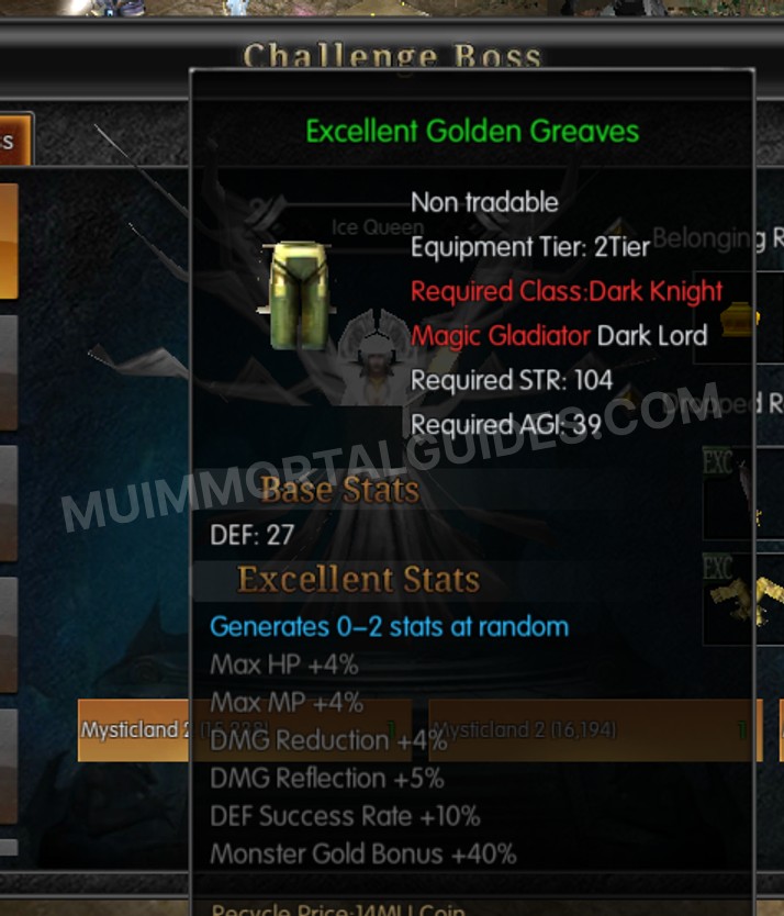 Screenshot of Excellent Golden Greaves