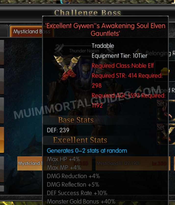 Screenshot of Excellent Gywen's Awakening Soul Elven Gauntlets