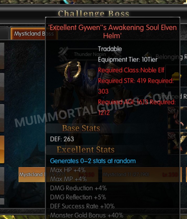 Screenshot of Excellent Gywen's Awakening Soul Elven Helm