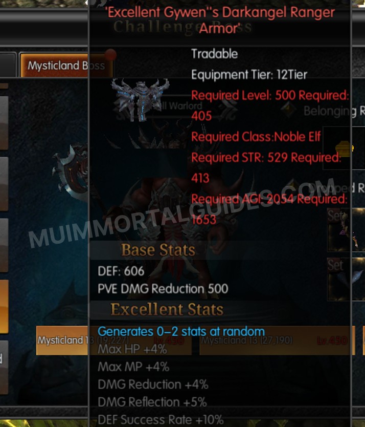 Screenshot of Excellent Gywen's Darkangel Ranger Armor