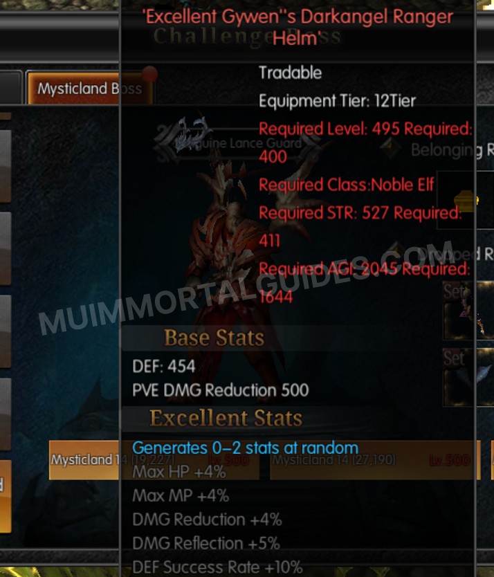 Screenshot of Excellent Gywen's Darkangel Ranger Helm