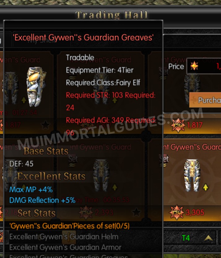 Screenshot of Excellent Gywen's Guardian Greaves