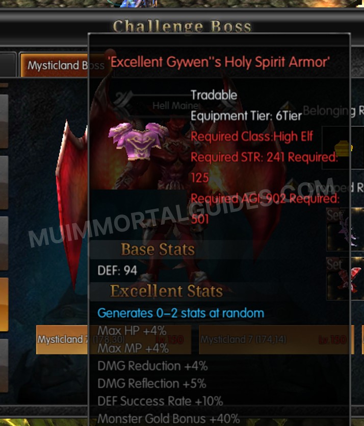 Screenshot of Excellent Gywen's Holy Spirit Armor