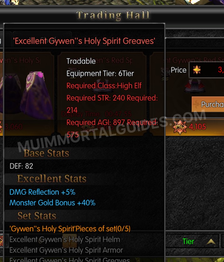 Screenshot of Excellent Gywen's Holy Spirit Greaves