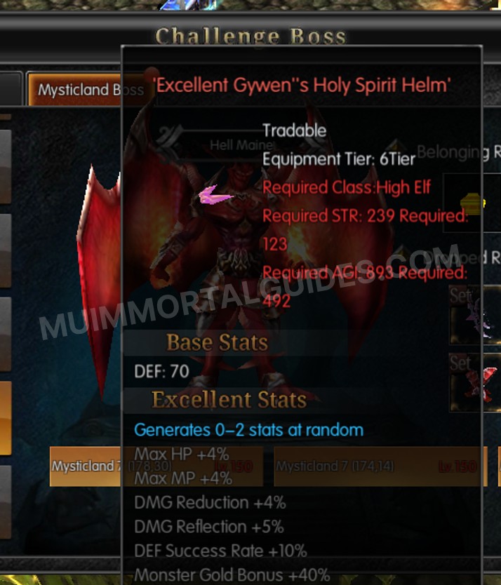 Screenshot of Excellent Gywen's Holy Spirit Helm