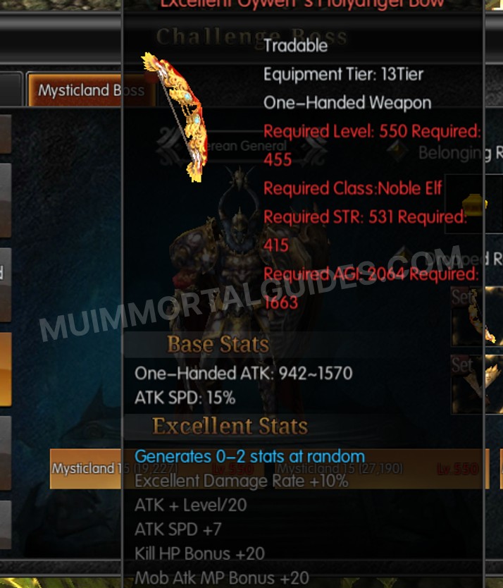 Screenshot of Excellent Gywen's Holyangel Bow