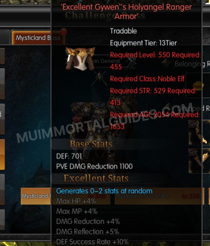 Screenshot of Excellent Gywen's Holyangel Ranger Armor