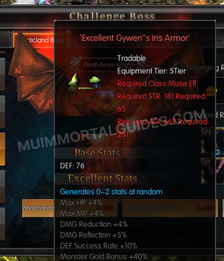 Screenshot of Excellent Gywen's Iris Armor