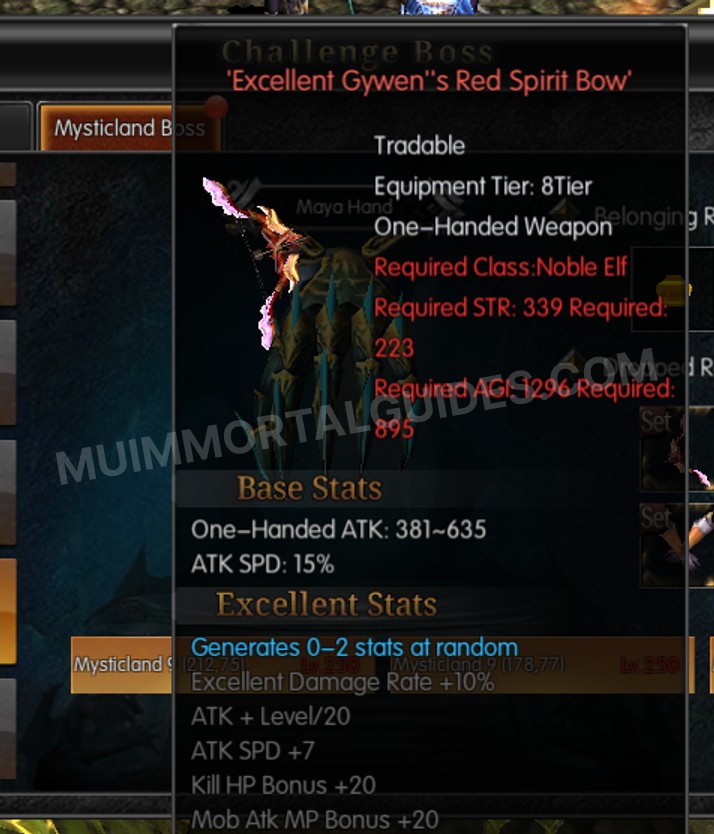 Screenshot of Excellent Gywen's Red Spirit Bow