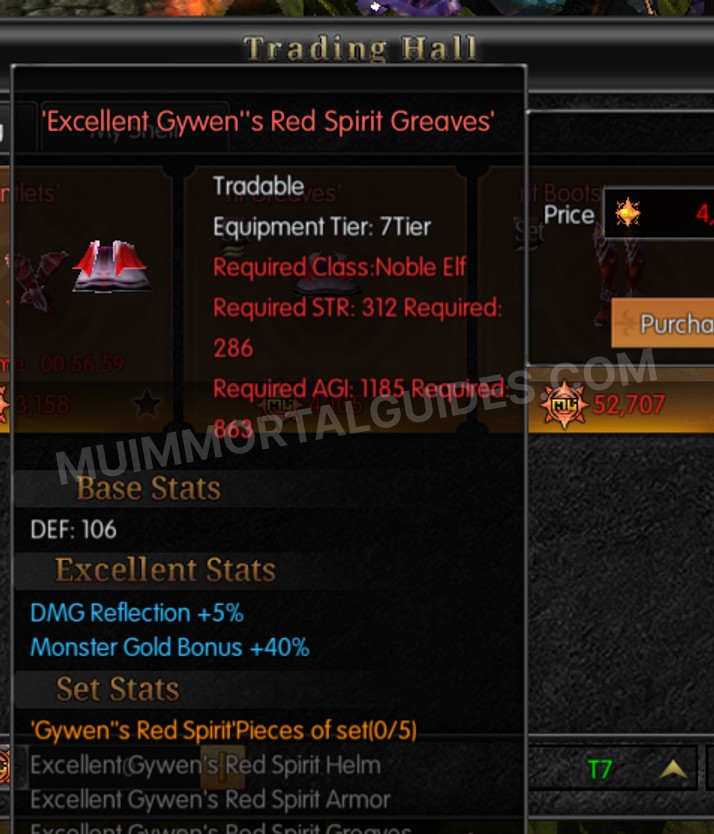 Screenshot of Excellent Gywen's Red Spirit Greaves