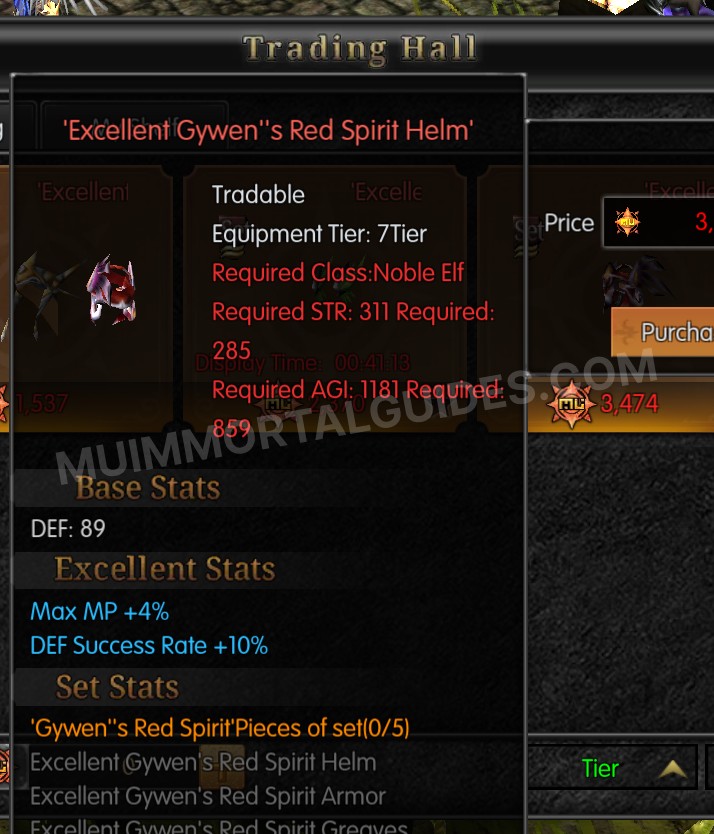 Screenshot of Excellent Gywen's Red Spirit Helm