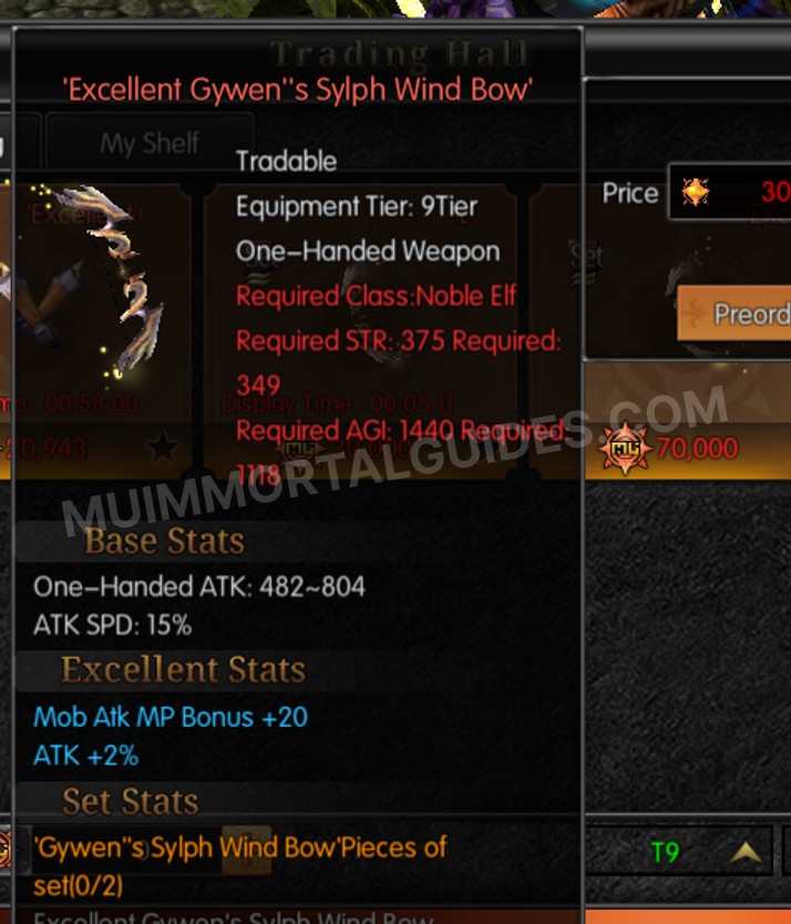 Screenshot of Excellent Gywen's Sylph Wind Bow