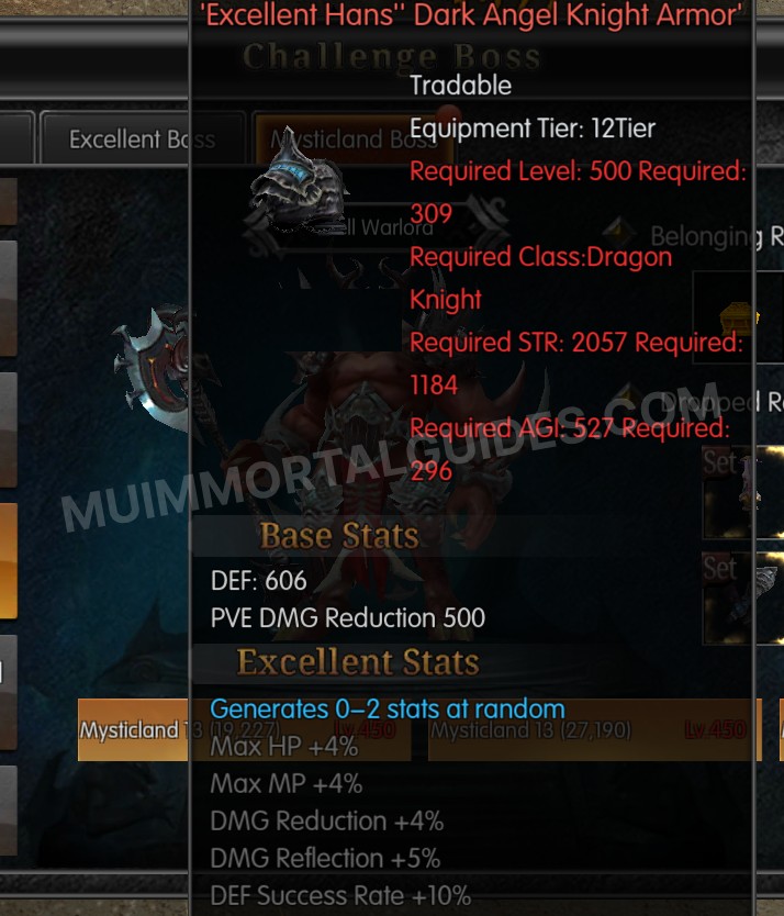 Screenshot of Excellent Hans' Dark Angel Knight Armor