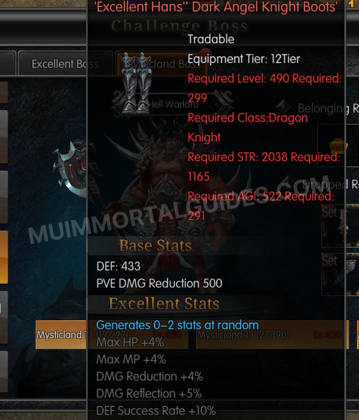 Screenshot of Excellent Hans' Dark Angel Knight Boots