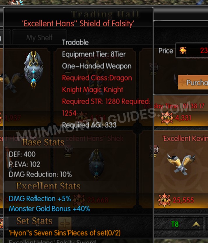 Screenshot of Excellent Hans' Shield of Falsity