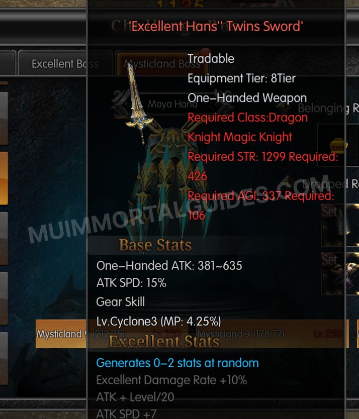 Screenshot of Excellent Hans' Twins Sword