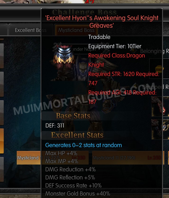 Screenshot of Excellent Hyon's Awakening Soul Knight Greaves