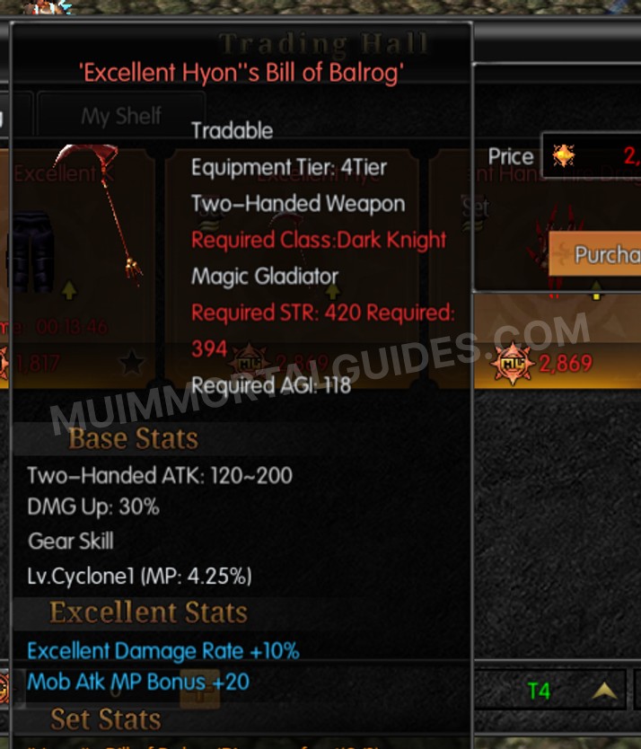 Screenshot of Excellent Hyon's Bill of Balrog