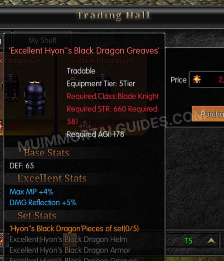 Screenshot of Excellent Hyon's Black Dragon Greaves
