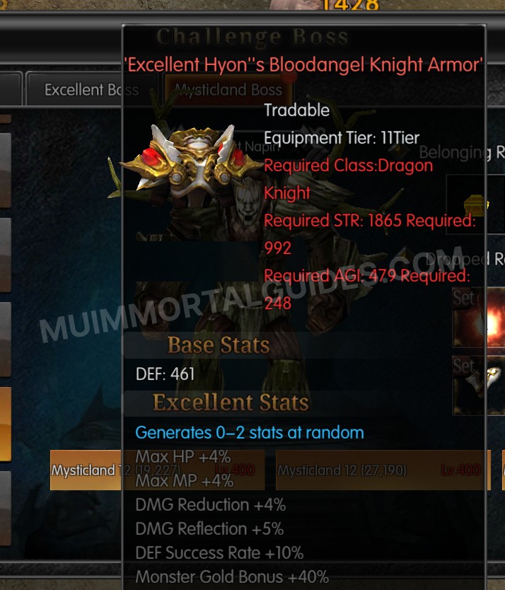 Screenshot of Excellent Hyon's Bloodangel Knight Armor