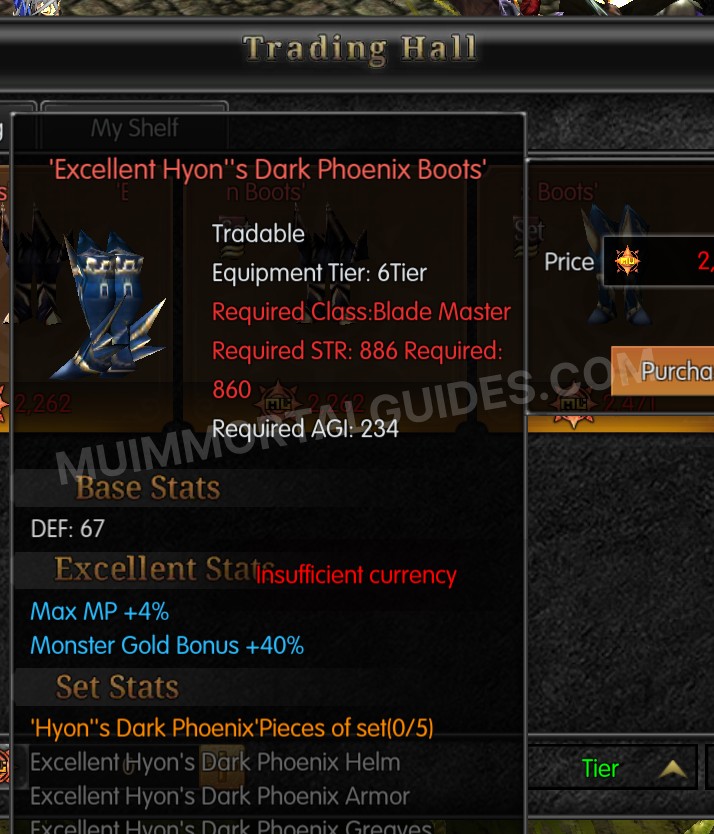 Screenshot of Excellent Hyon's Dark Phoenix Boots