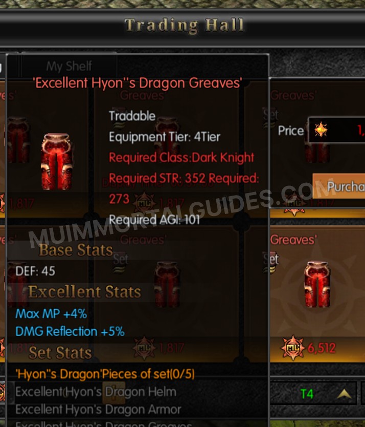 Screenshot of Excellent Hyon's Dragon Greaves