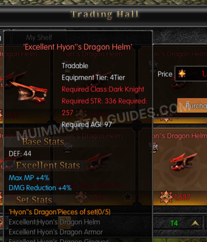 Screenshot of Excellent Hyon's Dragon Helm