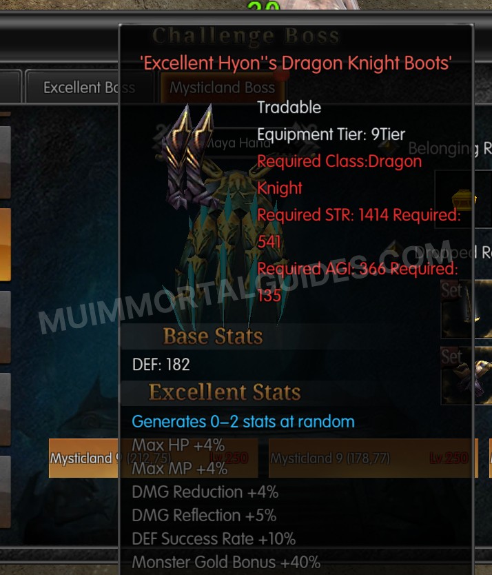 Screenshot of Excellent Hyon's Dragon Knight Boots