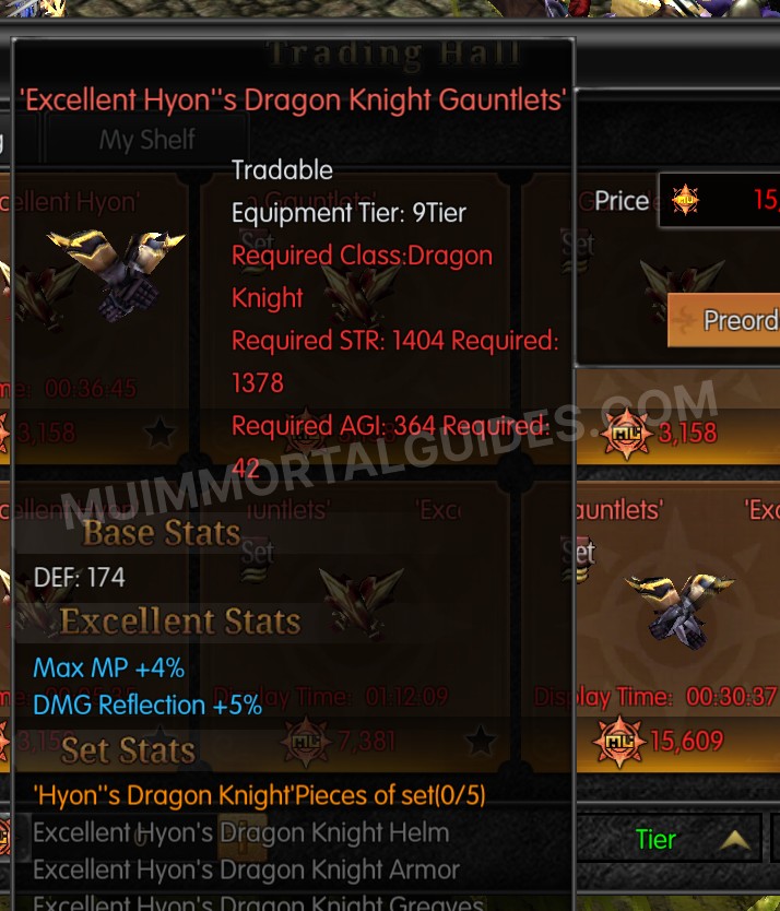Screenshot of Excellent Hyon's Dragon Knight Gauntlets