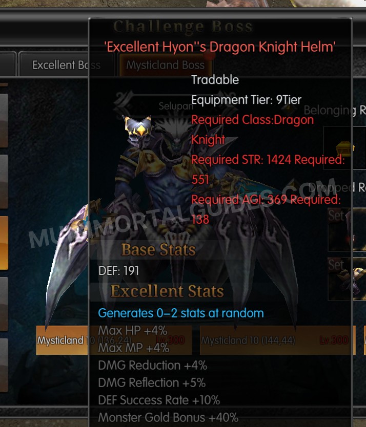 Screenshot of Excellent Hyon's Dragon Knight Helm