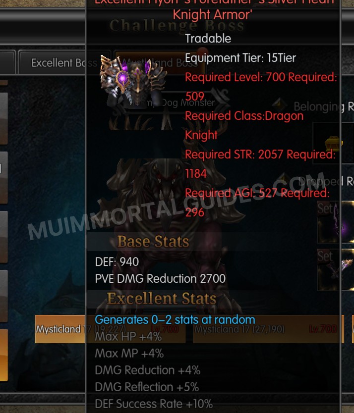 Screenshot of Excellent Hyon's Forefather's Silver Heart Knight Armor