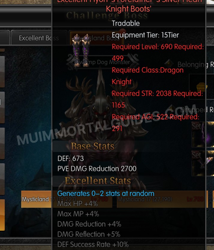 Screenshot of Excellent Hyon's Forefather's Silver Heart Knight Boots