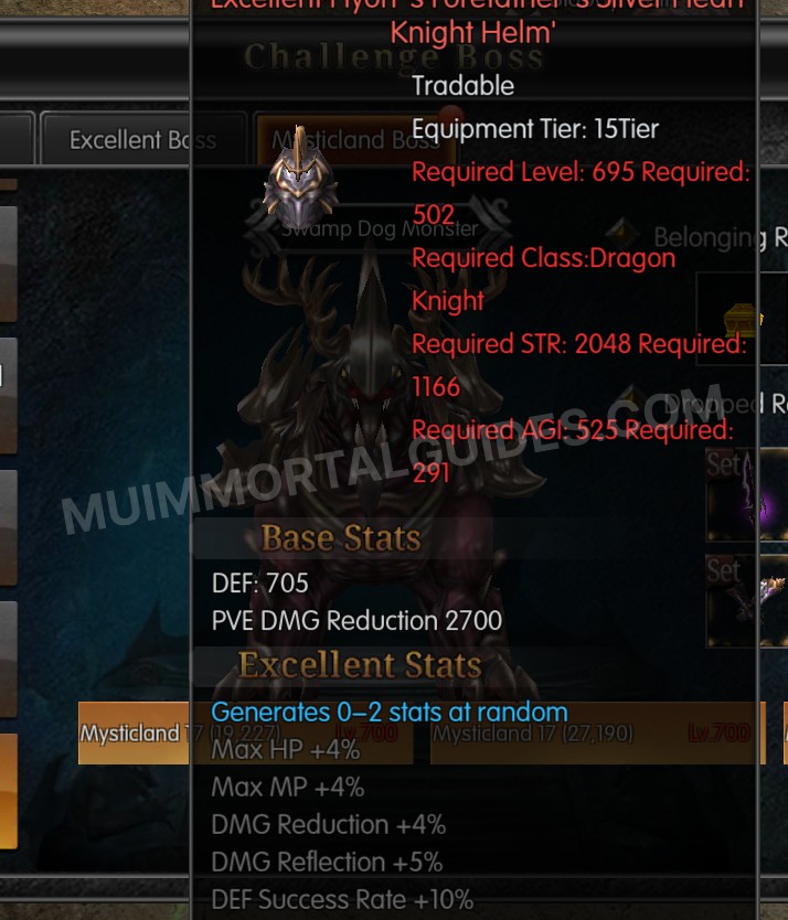 Screenshot of Excellent Hyon's Forefather's Silver Heart Knight Helm