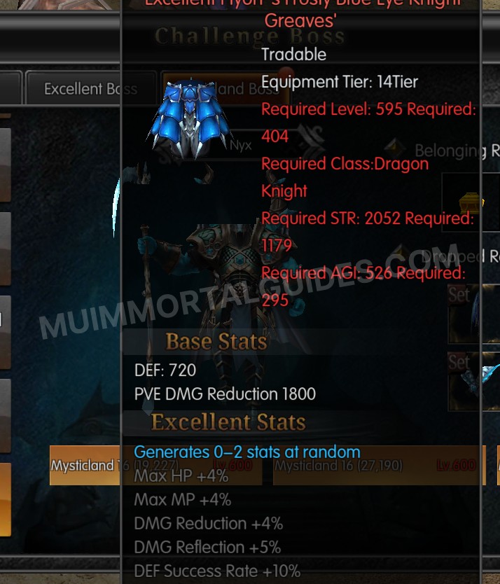 Screenshot of Excellent Hyon's Frosty Blue Eye Knight Greaves