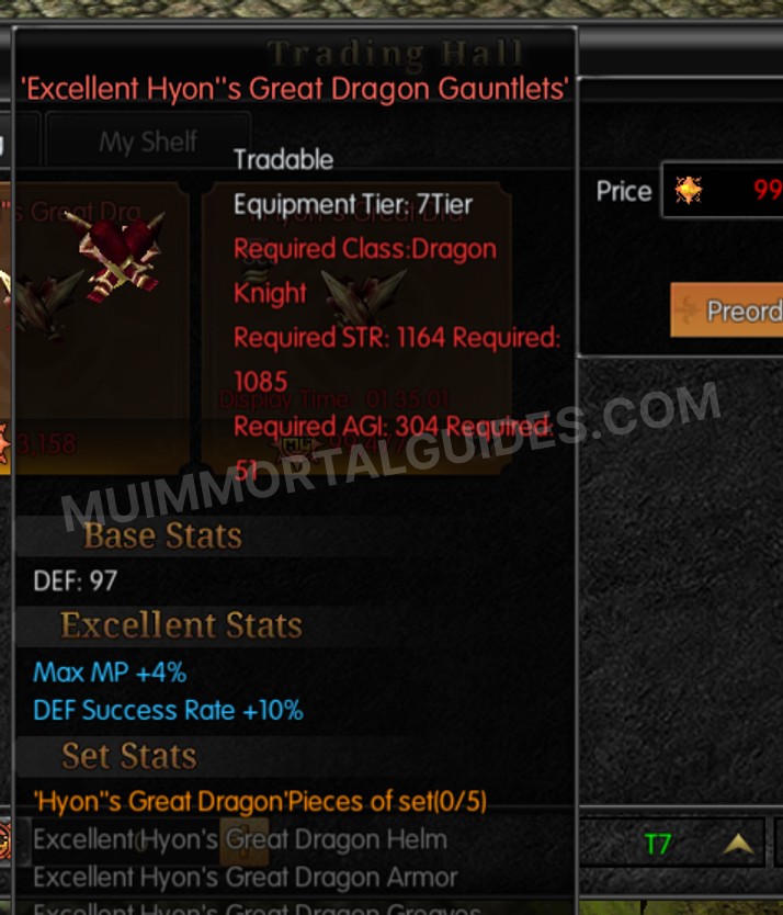 Screenshot of Excellent Hyon's Great Dragon Gauntlets