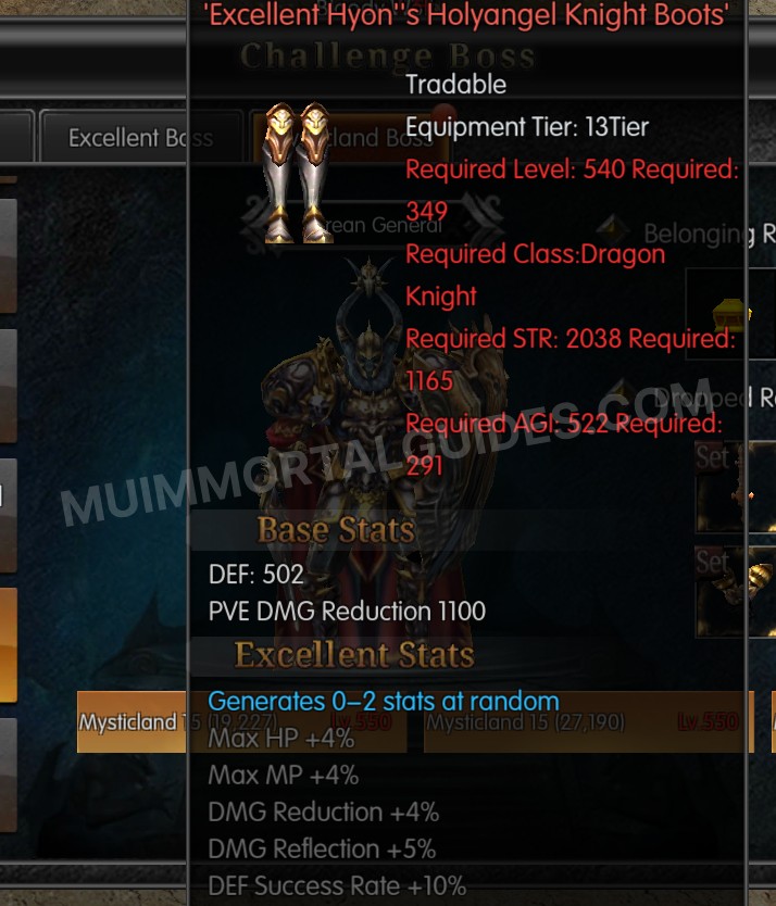 Screenshot of Excellent Hyon's Holyangel Knight Boots