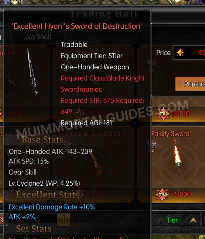 Screenshot of Excellent Hyon's Sword of Destruction